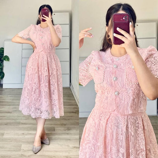 Ensemble 🦋2 en dentelle a manche courte